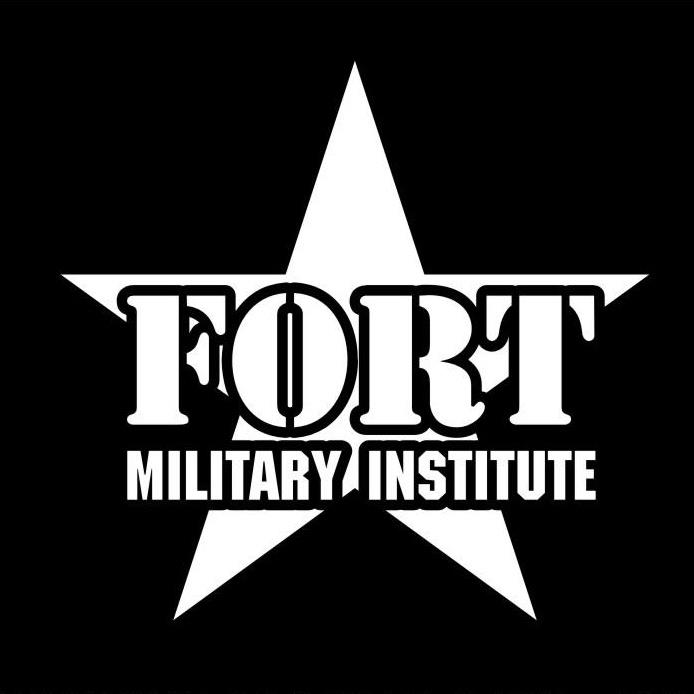 Logo FORT - biała gwiazda z napisem FORT Military Institute.
